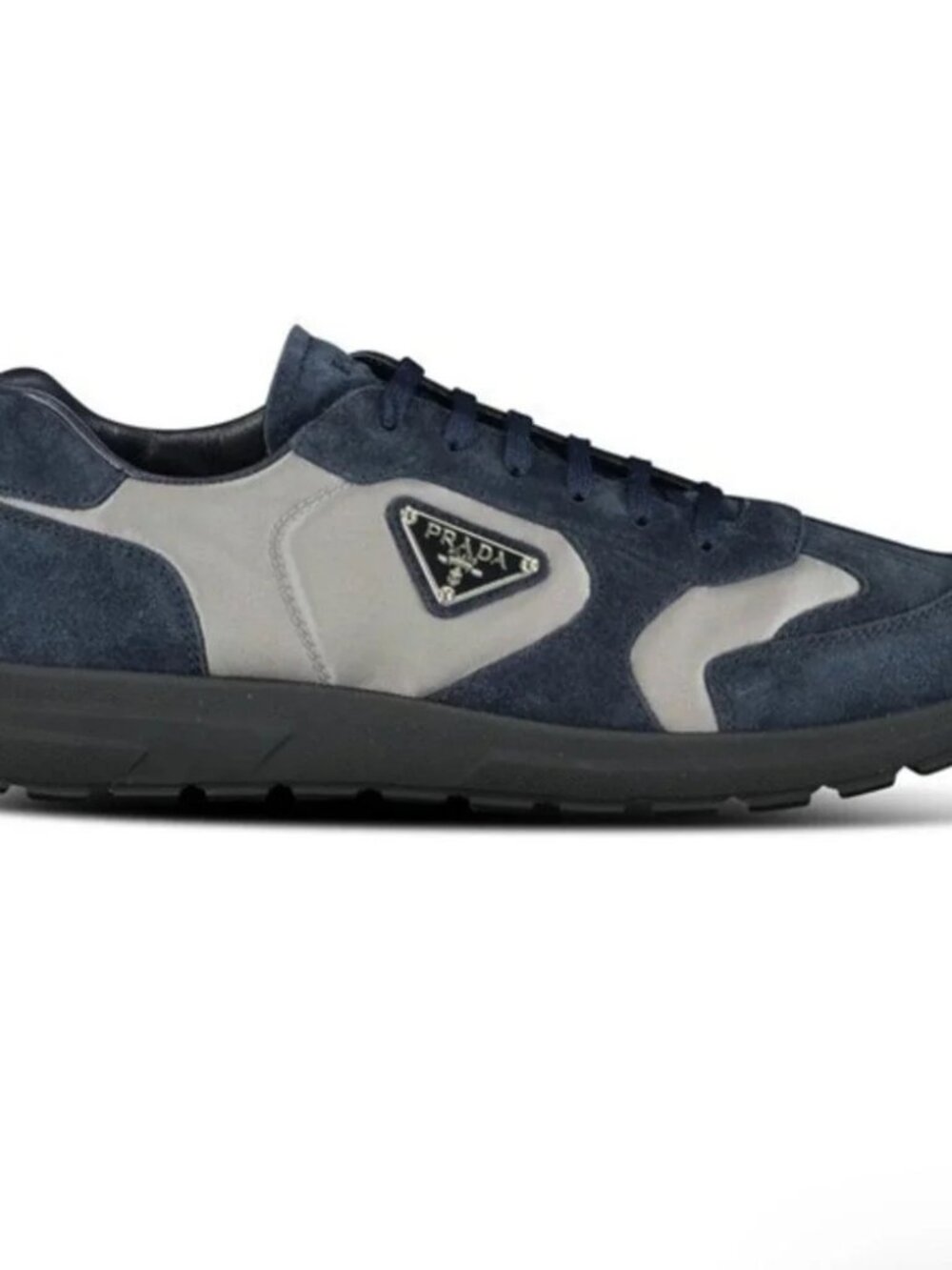 Prada Prax 2.0 Blue Re-Nylon & Suede Sneakers 2EE455, UK 10 US 11